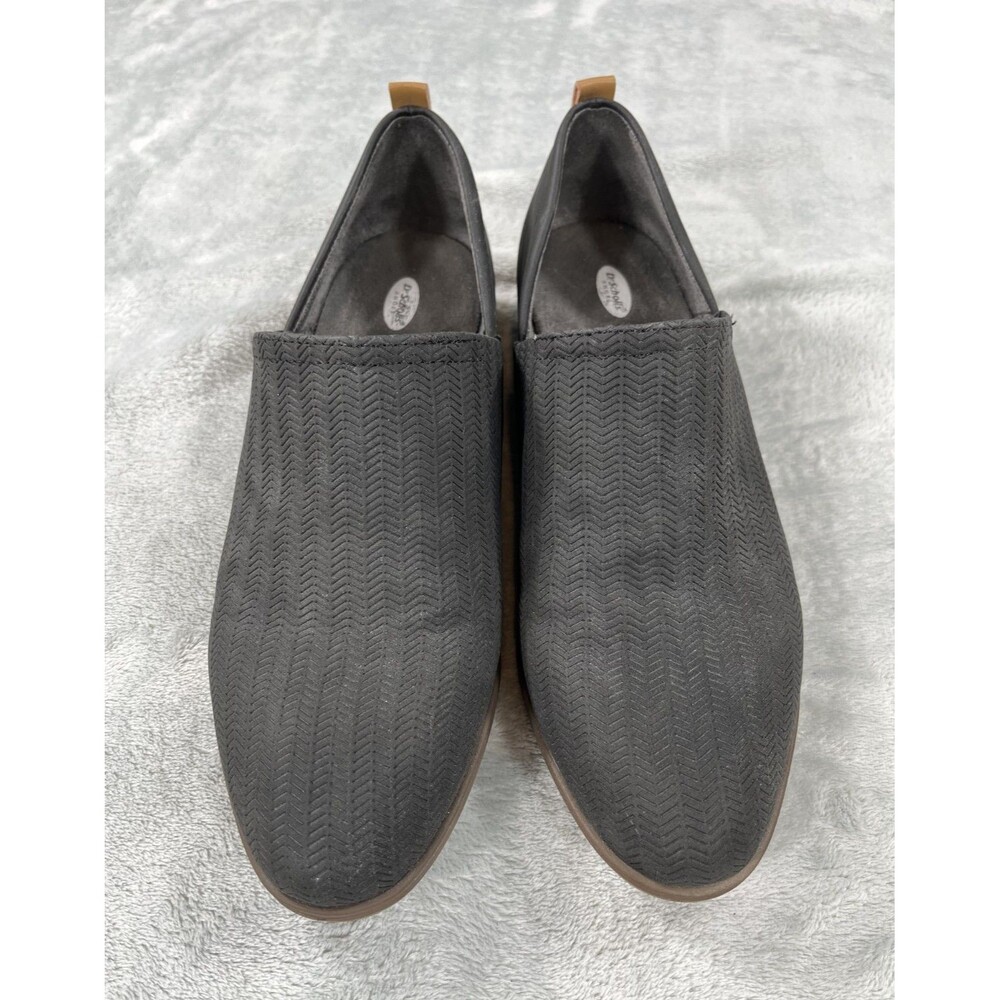 Dr. Scholls Ruler Shootie Womens Size 8.5M Black Chevron Slip On Loafers